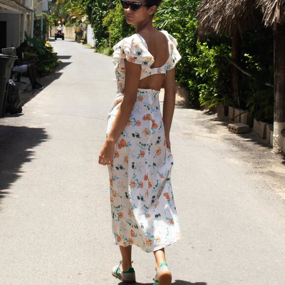 WORN ONCE ONLY: Solid & Striped Renata Dress - Brule Multi Floral - Picture 6 of 7